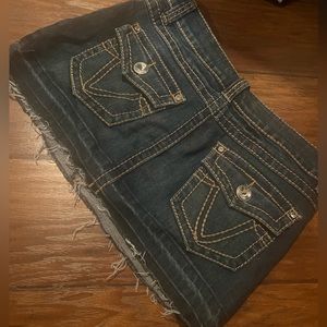Denim mini skirt